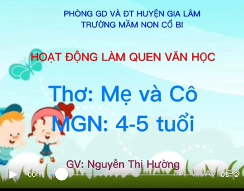 Thơ: Cô và mẹ 